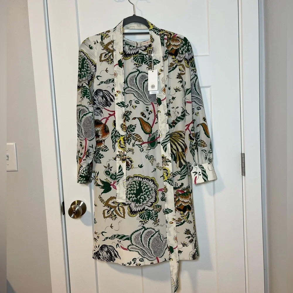 NWT Tory Burch happy time Shift Floral Dress Size XXS - Picture 4 of 4